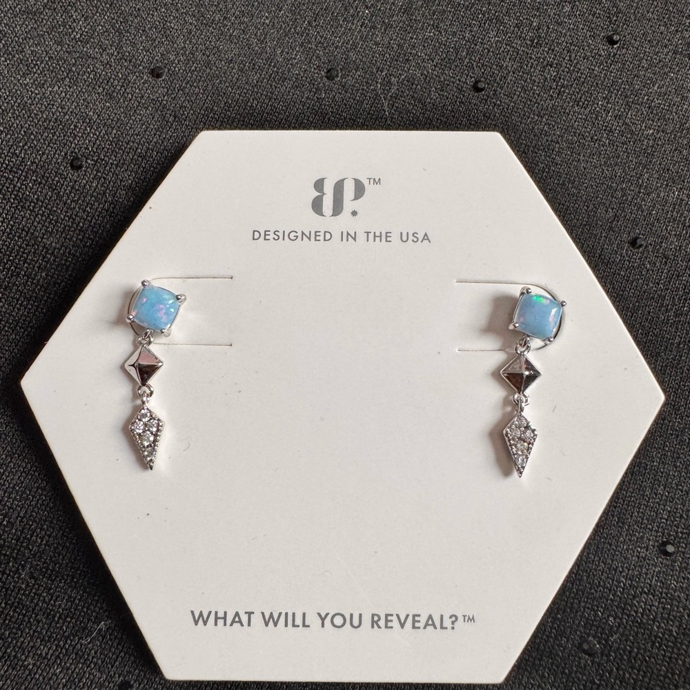 Elegant Silver and Blue Earrings